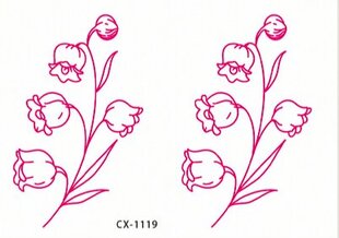 Временная татуировка с ландышом, Electronics LV-300068, розовая, 1шт цена и информация | Кисти для макияжа, спонжи | 220.lv