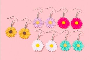 Сережки с цветами, LIUYINUO, разноцветные, 5шт цена и информация | Серьги | 220.lv