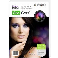Procart glancēts foto papīrs A6 240g|m2 50 lapas cena un informācija | Citi piederumi fotokamerām | 220.lv