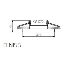 Круглый светильник ELNIS S W Kanlux цена и информация | Монтируемые светильники, светодиодные панели | 220.lv