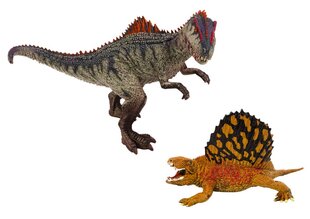 Dinozauru dimetrodons un alozaurs 2 figūru komplekts cena un informācija | Rotaļlietas zēniem | 220.lv