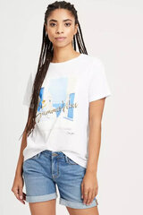 T-krekls sievietēm Cross Jeans 56070008, balts cena un informācija | T-krekli sievietēm | 220.lv