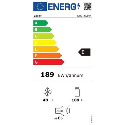 Candy CCG1L314EW cena un informācija | Ledusskapji | 220.lv