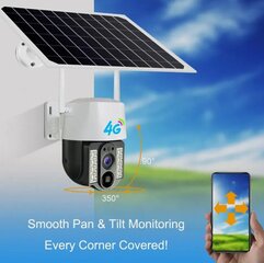 Bezvadu āra kamera, V36 WiFi ar saules bateriju FullHD 1080p IP66 cena un informācija | Novērošanas kameras | 220.lv