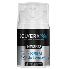 Sejas krēms vīriešiem Solverx Hydro, 50 ml cena un informācija | Sejas krēmi | 220.lv