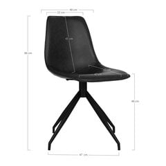 2 krēslu komplekts Monaco, melns цена и информация | Стулья для кухни и столовой | 220.lv