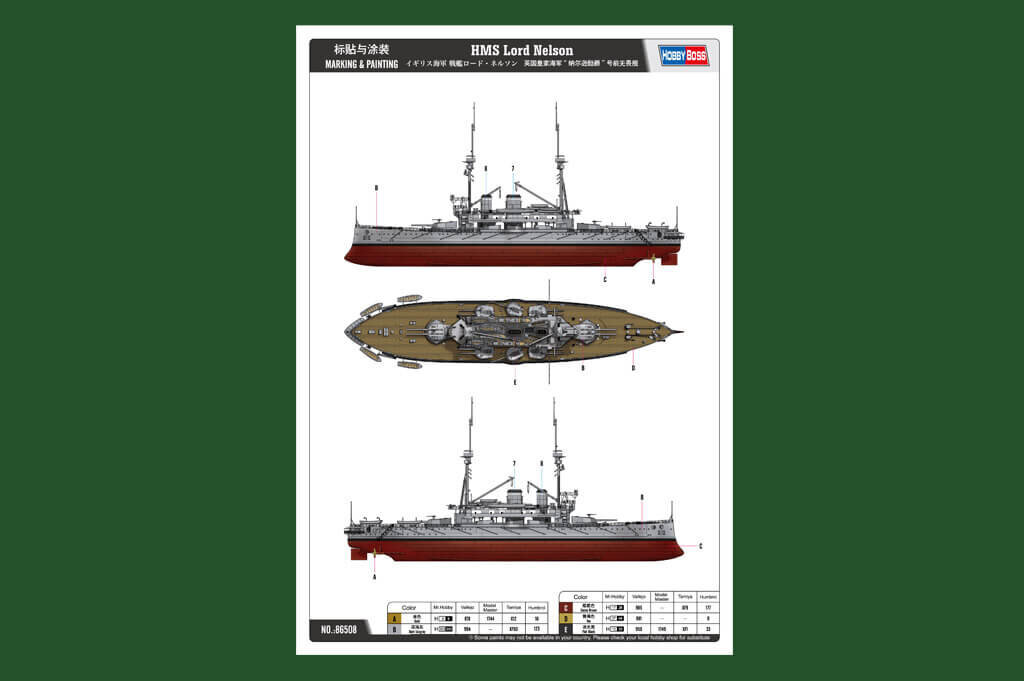 Līmējamais modelis Hobby Boss Fhms Lord Nelson цена и информация | Līmējamie modeļi | 220.lv