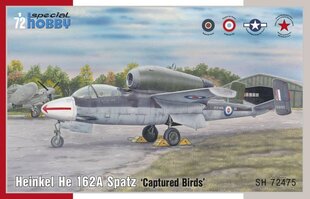 Special Hobby SH72475 - Heinkel He 162A Spatz 'Captured Birds', 1/72 цена и информация | Склеиваемые модели | 220.lv