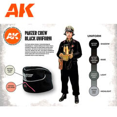 AK Interactive AK11622 - Panzer Crew Black Uniforms Set 3G, акриловая краска цена и информация | Принадлежности для рисования, лепки | 220.lv