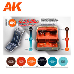 AK Interactive AK11685 - Red And Blue Interior Colors, акриловая краска цена и информация | Принадлежности для рисования, лепки | 220.lv