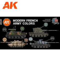 Akrila krāsas komplekts AK Interactive AK11661 Modern French Afv 3G cena un informācija | Modelēšanas un zīmēšanas piederumi | 220.lv