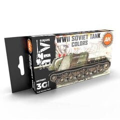 AK Interactive AK11657 - WWII Soviet Tank Colors 3G, акриловая краска цена и информация | Принадлежности для рисования, лепки | 220.lv