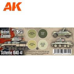 AK Interactive AK11676 - British Caunter Scheme 1940-1941, акриловая краска цена и информация | Принадлежности для рисования, лепки | 220.lv