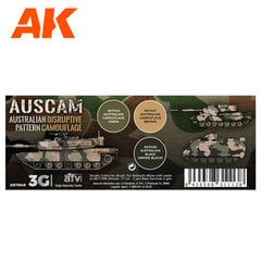 AK Interactive AK11649 - Auscam Colors Set 3G, акриловая краска цена и информация | Принадлежности для рисования, лепки | 220.lv