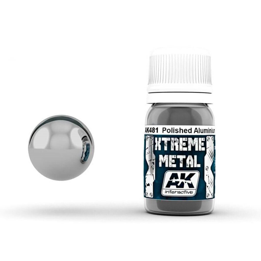 Krāsa AK Interactive Xtreme Metal Polished Aluminium, 30ml cena un informācija | Modelēšanas un zīmēšanas piederumi | 220.lv