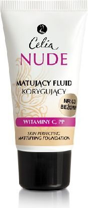 Celia Art Nude matējošais koriģējošais fluīds 03 Beige, 30 ml cena un informācija | Grima bāzes, tonālie krēmi, pūderi | 220.lv