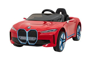 Vienvietīgs elektromobilis bērniem BMW I4, sarkans cena un informācija | Bērnu elektroauto | 220.lv