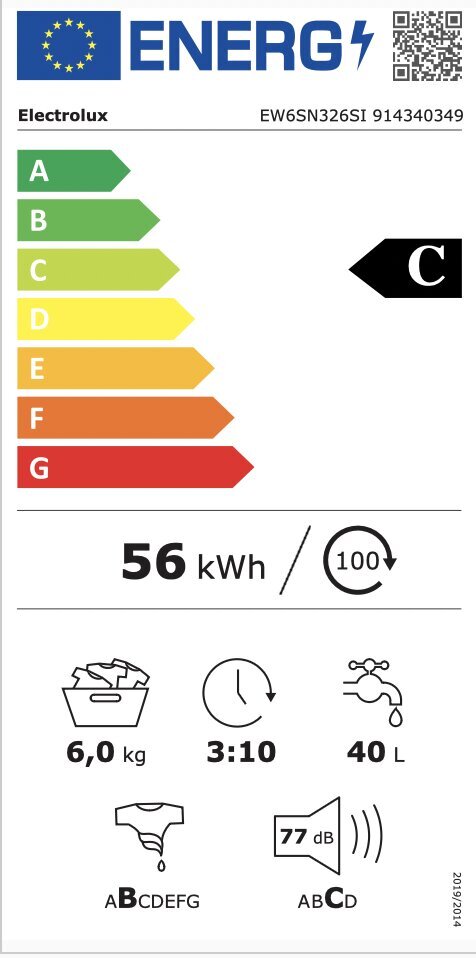 Electrolux PerfectCare 600 EW6SN326SI cena un informācija | Veļas mašīnas | 220.lv