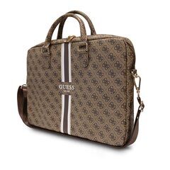 Guess PU 4G Printed Stripes Computer Bag 15|16" Brown цена и информация | Рюкзаки, сумки, чехлы для компьютеров | 220.lv