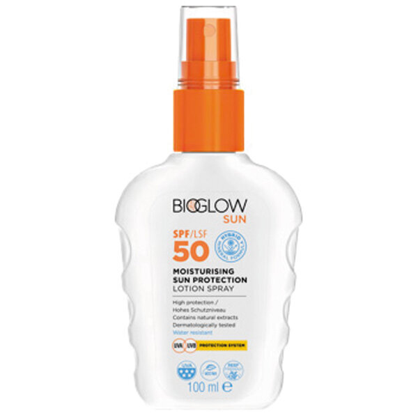 Saules aizsardzības aerosols Bioglow SPF50, 100 ml цена и информация | Sauļošanās krēmi | 220.lv