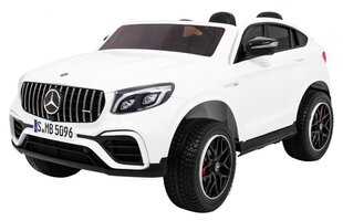 Divvietīgs elektromobilis Mercedes GLC 63S, balts cena un informācija | Bērnu elektroauto | 220.lv