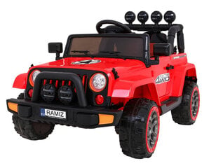 Divvietīgs elektromobilis bērniem Ramiz Jeep Full Time 4WD, sarkans cena un informācija | Bērnu elektroauto | 220.lv