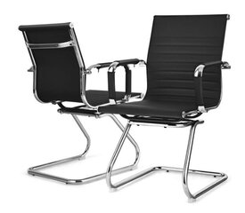 Офисные стулья 2 шт Costway,черный цена и информация | Офисные кресла | 220.lv
