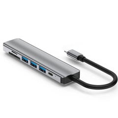 USB-концентратор Концентратор 7 в 1 цена и информация | Адаптеры и USB разветвители | 220.lv