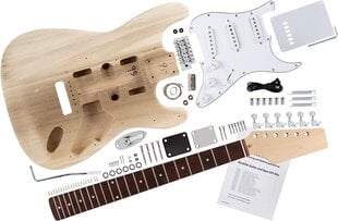 Rocktile DIY Strat Kit E -Guitar -"Do -It -Yourself" Kit Strat -Style -body: Paulownia -neck: Maple Vinted -fingerboard: Blackwood цена и информация | Принадлежности для музыкальных инструментов | 220.lv