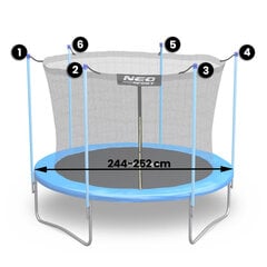 Внутренняя сетка для батута Neo-Sport длиной 252 см и 8 футов. цена и информация | Батуты | 220.lv