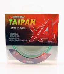 Шнур рыболовный SWD Taipan Classic PE X4 0.16мм 135м 9.10кг светло-зеленый цена и информация | Лески | 220.lv