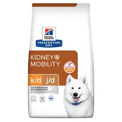 Hill's PD K/D Kidney + Mobility pieaugušiem suņiem, 4 kg cena un informācija | Sausā barība suņiem | 220.lv