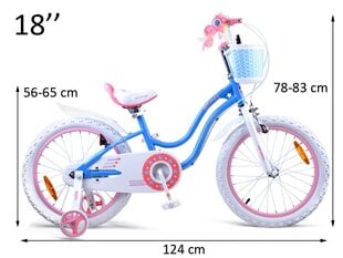 Велосипед 18 дюймов, синий, RoyalBaby цена и информация | Велосипеды | 220.lv