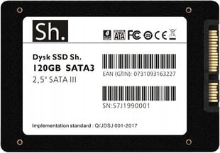 Твердотельный накопитель Sh. 120GB SATA3 2.5" SATA III цена и информация | Внутренние жёсткие диски (HDD, SSD, Hybrid) | 220.lv