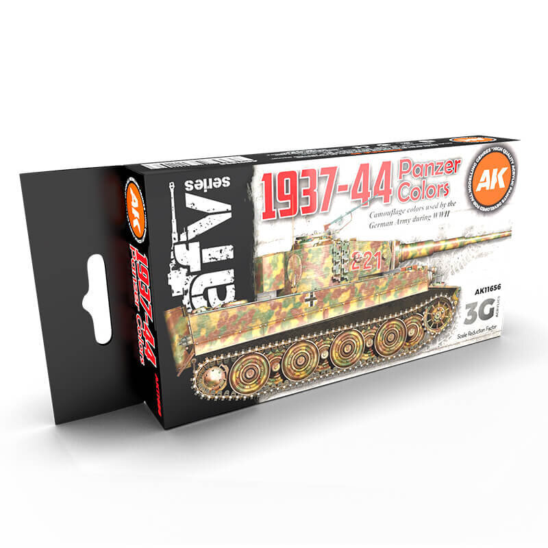 AK Interactive - 3rd generation - Akrils krāsu komplekts 1937-44 Panzer Colors, AK11656 cena un informācija | Modelēšanas un zīmēšanas piederumi | 220.lv