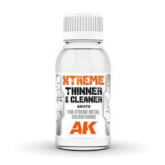 Šķīdinātājs/tīrītājs AK Interactive AK470 Xtreme Cleaner & Thinner For Xtreme Metal, 100 ml cena un informācija | Modelēšanas un zīmēšanas piederumi | 220.lv