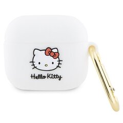 Hello Kitty HKA33DKHSH Airpods 3 cover biały|white Silicone 3D Kitty Head цена и информация | Аксессуары для наушников | 220.lv