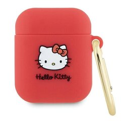 Hello Kitty HKAP23DKHSF Airpods Pro 2 cover fuksja|fuschia Silicone 3D Kitty Head цена и информация | Аксессуары для наушников | 220.lv