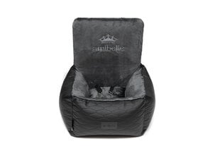 Amibelle gulta-atzveltnes krēsls Bella, melna, 50x 50 x 35x 60 cm cena un informācija | Ceļojumu piederumi | 220.lv
