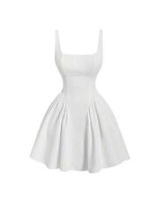 Женское винтажное платье с открытой спиной и бантом, Electronics LV-120040, белый, 1 шт цена и информация | Платья | 220.lv