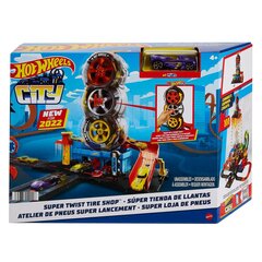 Sacīkšu riepu darbnīcas komplekts Hot Wheels City HDP02 cena un informācija | Rotaļlietas zēniem | 220.lv