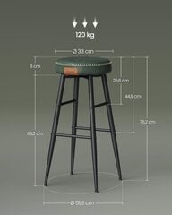 Bāra krēsli, LBC090C01, 2gab. цена и информация | Стулья для кухни и столовой | 220.lv