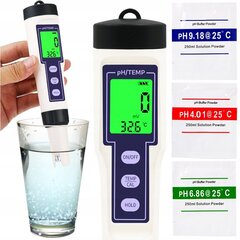 pH ūdens līmeņa testeris ar termometru cena un informācija | Tīrīšanas piederumi | 220.lv