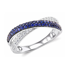 Серебряное кольцо с цирконами Brasco 59355 59355-19 цена и информация | Кольца | 220.lv