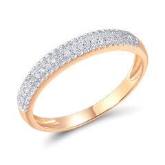 Золотое кольцо с бриллиантами Brasco 59796 59796-17 цена и информация | Кольца | 220.lv