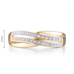 Золотое кольцо с бриллиантами Brasco 59824 59824-18.5 цена и информация | Кольца | 220.lv