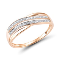 Золотое кольцо с бриллиантами Brasco 59824 59824-18.5 цена и информация | Кольца | 220.lv