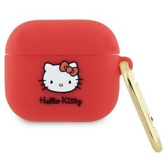 Hello Kitty HKA33DKHSF Airpods 3 cover fuksja|fuschia Silicone 3D Kitty Head цена и информация | Аксессуары для наушников | 220.lv