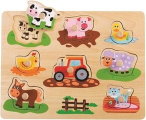 Koka puzle - mīkla Lelin Farm Friends cena un informācija | Rotaļlietas zīdaiņiem | 220.lv