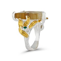 Серебряное (925) кольцо с драгоценными камнями, код f50345, EU-58 (~18,5 мм) F50345EU-58 цена и информация | Кольца | 220.lv